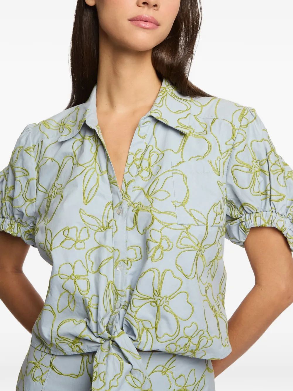 Cinq A Sept Zoanne blouse met bloemenprint Blauw