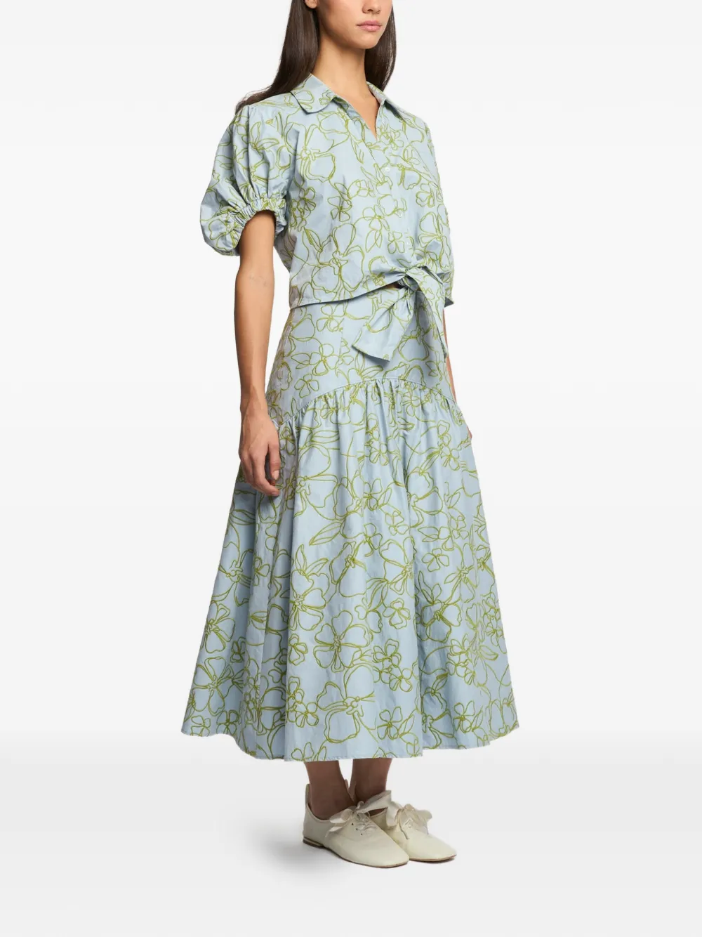 Cinq A Sept Zoanne blouse met bloemenprint Blauw