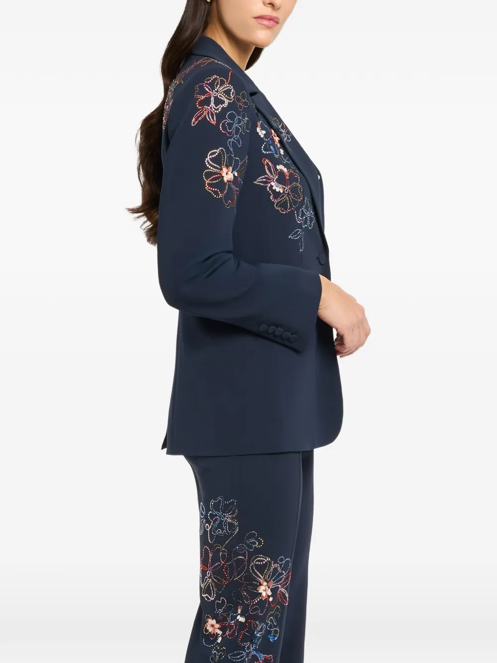 Cinq A Sept Karlie blazer met bloemendetail Blauw