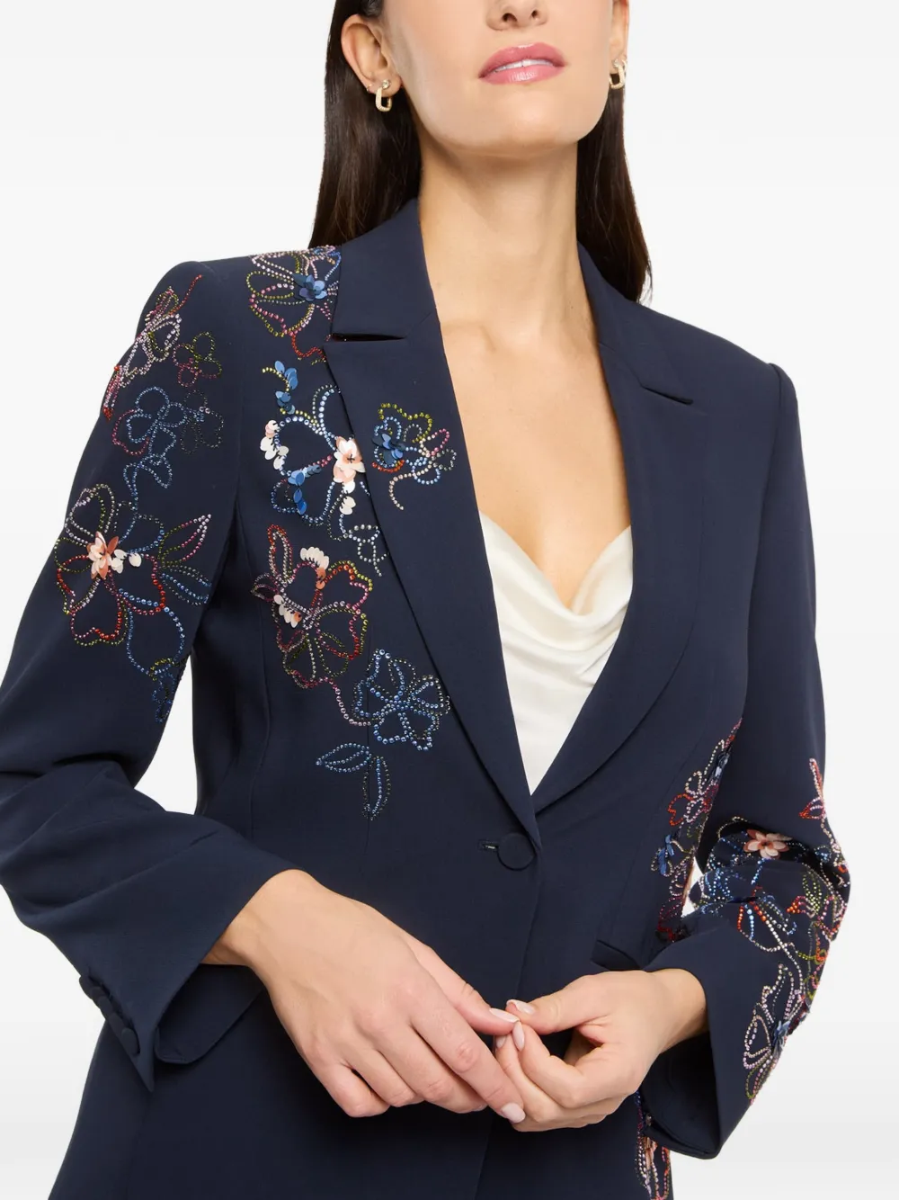 Cinq A Sept Karlie blazer met bloemendetail Blauw
