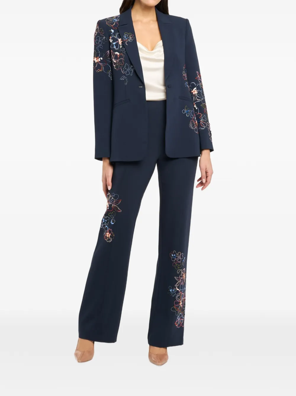 Cinq A Sept Karlie blazer met bloemendetail Blauw