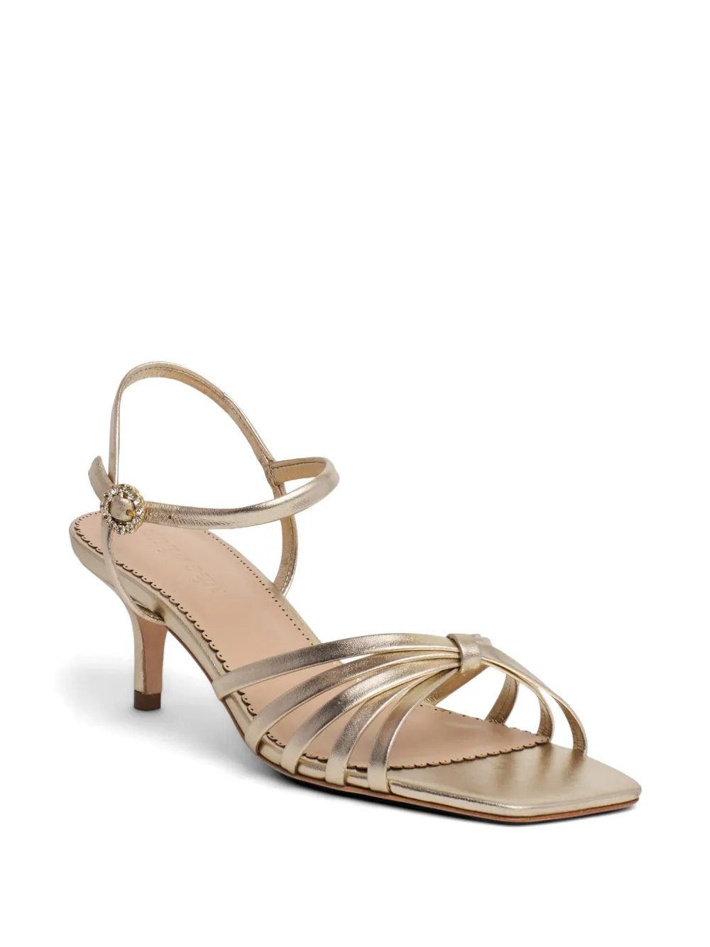  Cinq A Sept Malia Metallic Heeled Sandals - Gold 