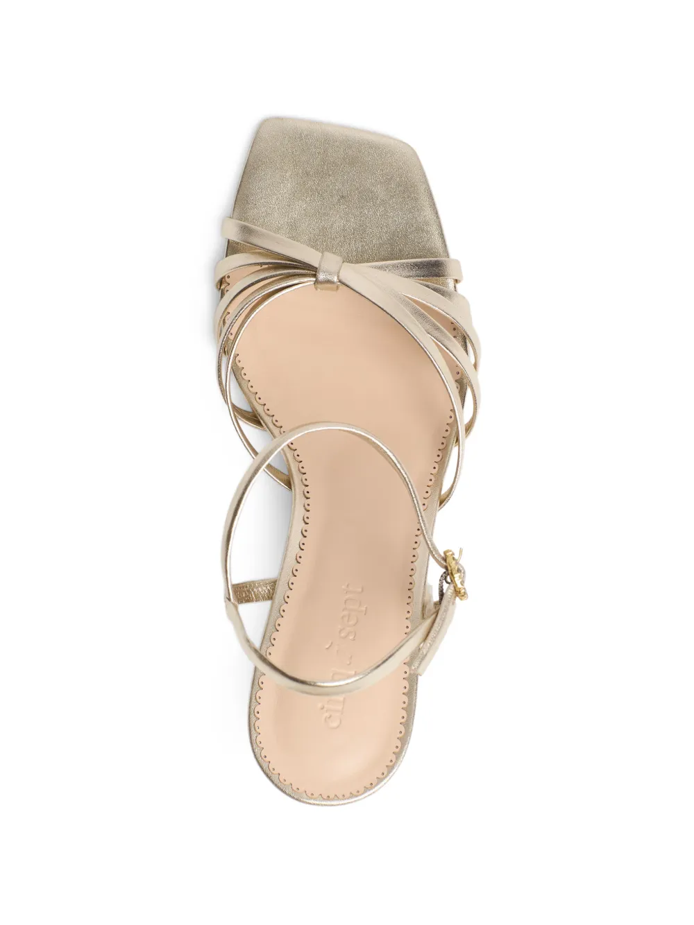  Cinq A Sept Malia Metallic Heeled Sandals - Gold 