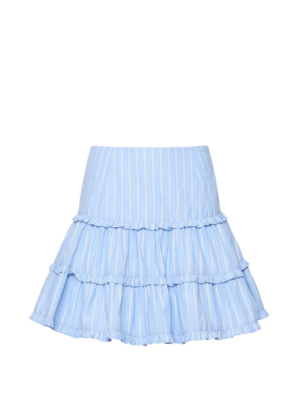 Cinq A Sept Thea striped ruffled skirt - Blu