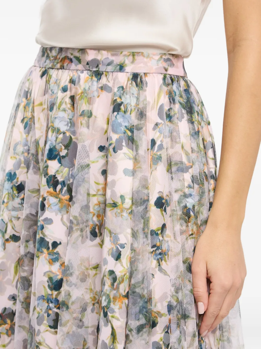 Cinq A Sept Sofia midi-rok met bloemenprint Roze