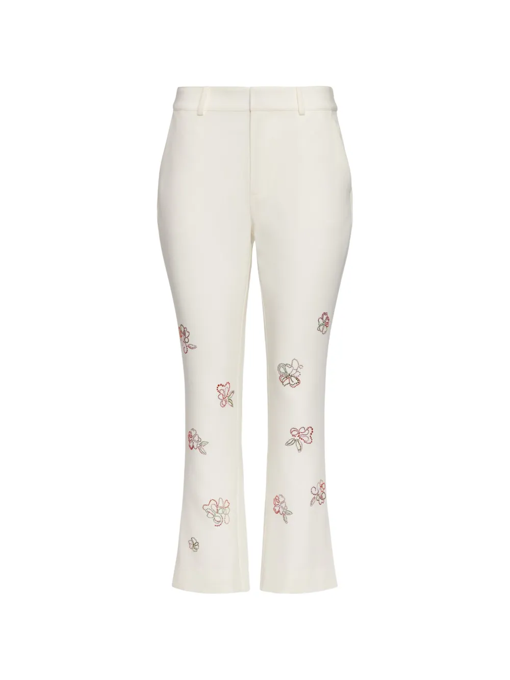 Cinq A Sept Kerry floral-detail cropped trousers - Toni neutri