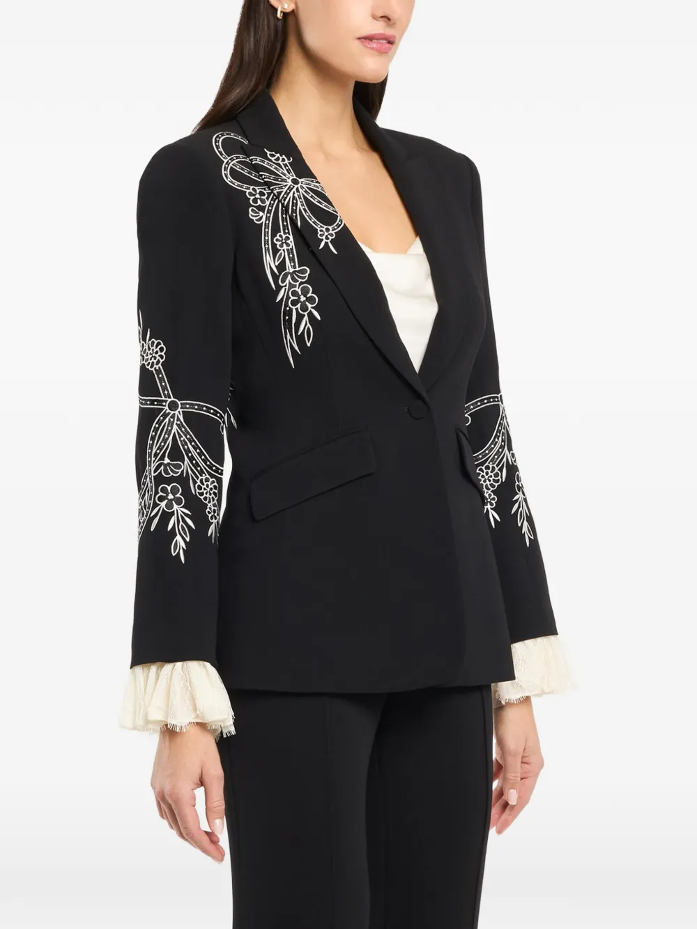 Cinq A Sept Cheyenne blazer met strik Zwart