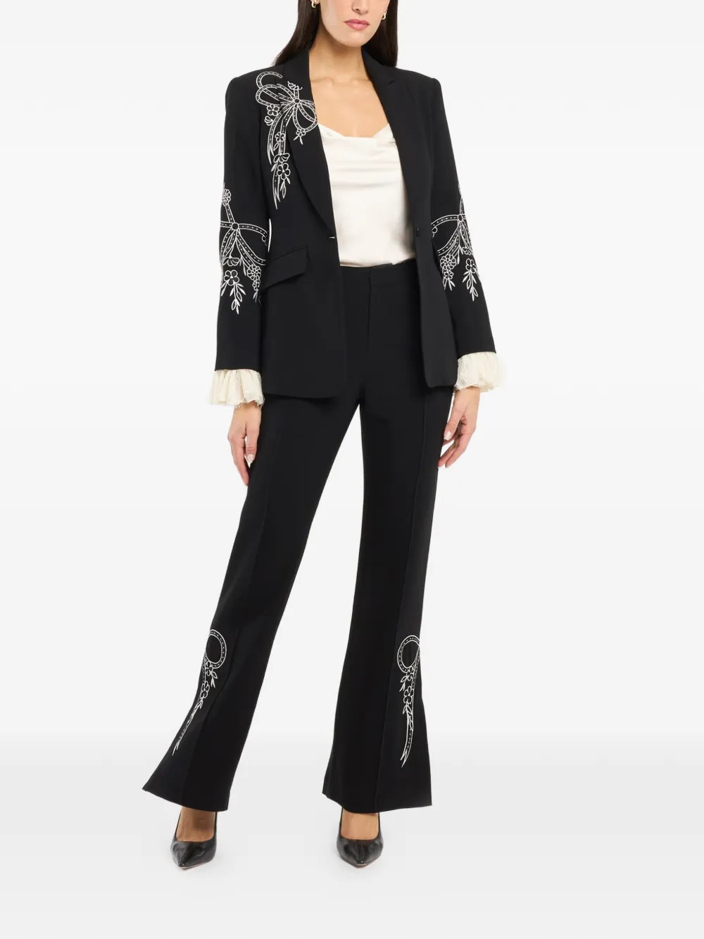 Cinq A Sept Cheyenne blazer met strik Zwart