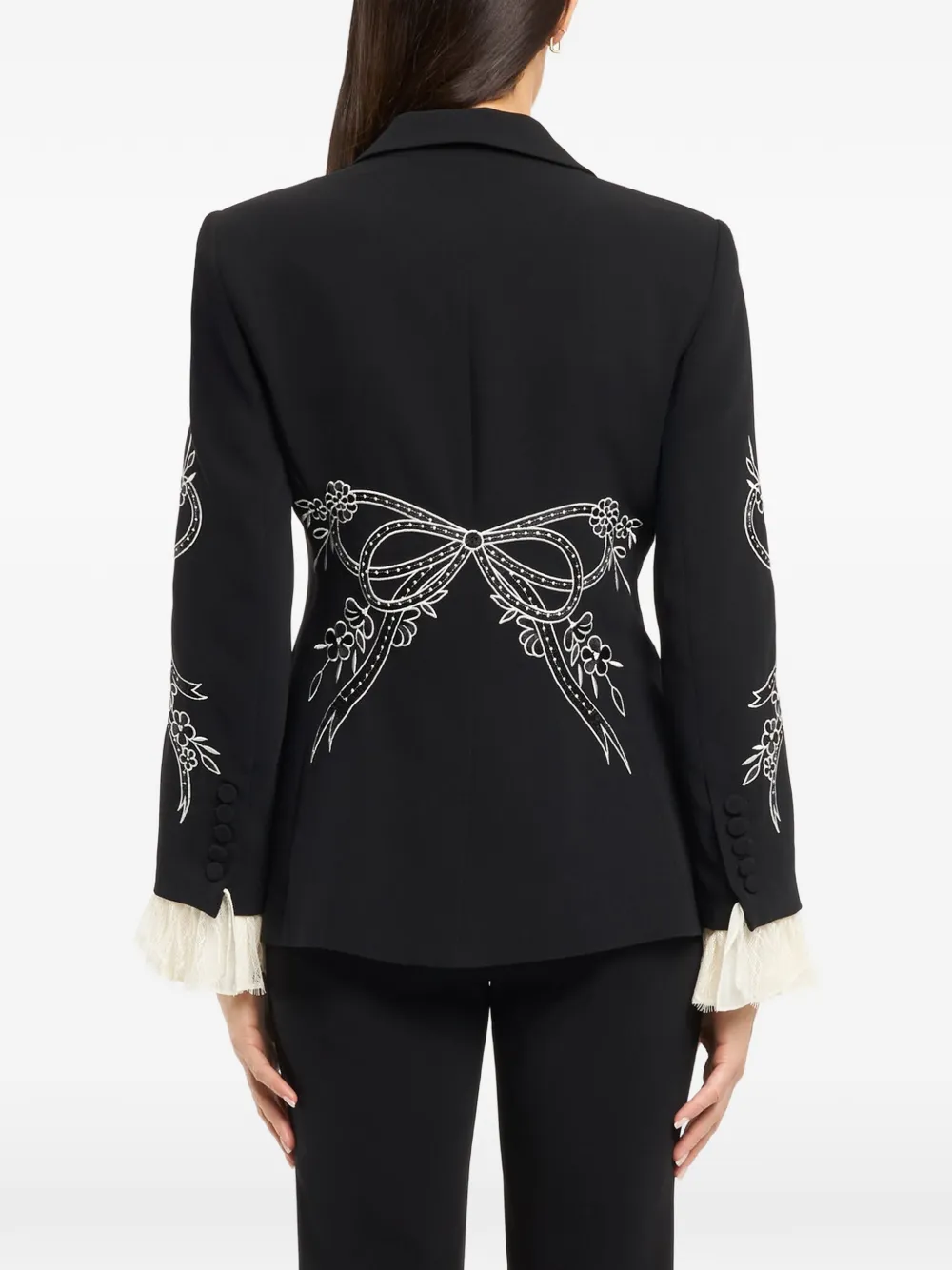 Cinq A Sept Cheyenne blazer met strik Zwart