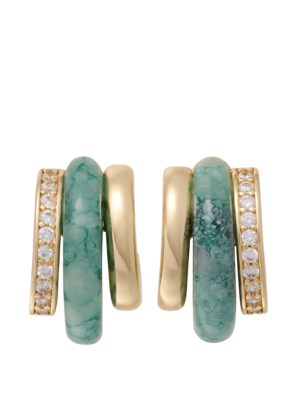 Roxanne Assoulin Stone Huggie earrings - Oro
