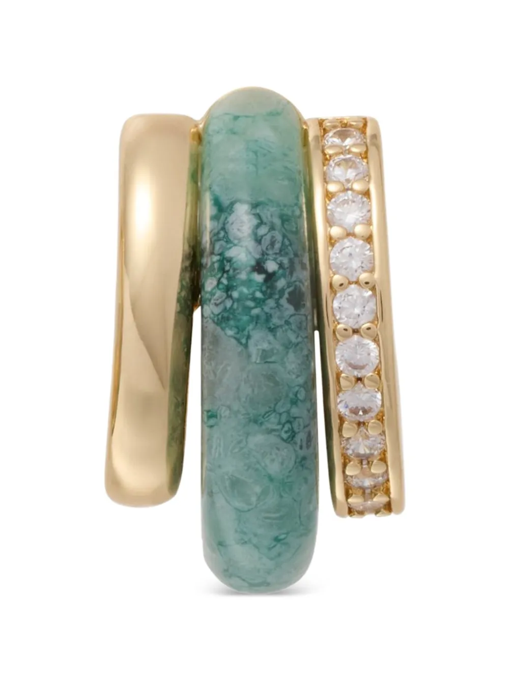 Stone Huggie Earrings