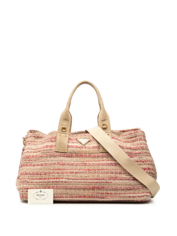 Prada Pre-Owned 2013-2025 ツイード サッチェルバッグ | マルチカラー