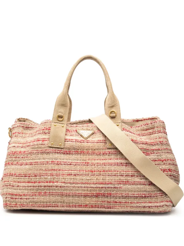 Prada Pre-Owned 2013-2025 ツイード サッチェルバッグ | マルチカラー