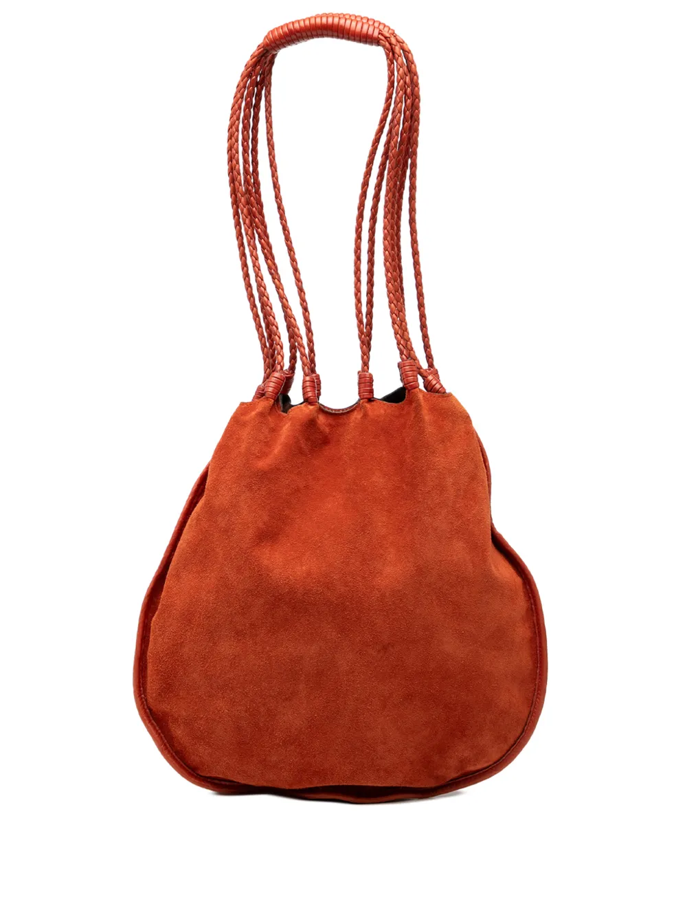 Saint Laurent Pre-Owned 2000-2026 Suede Braided hobo bag - Arancione