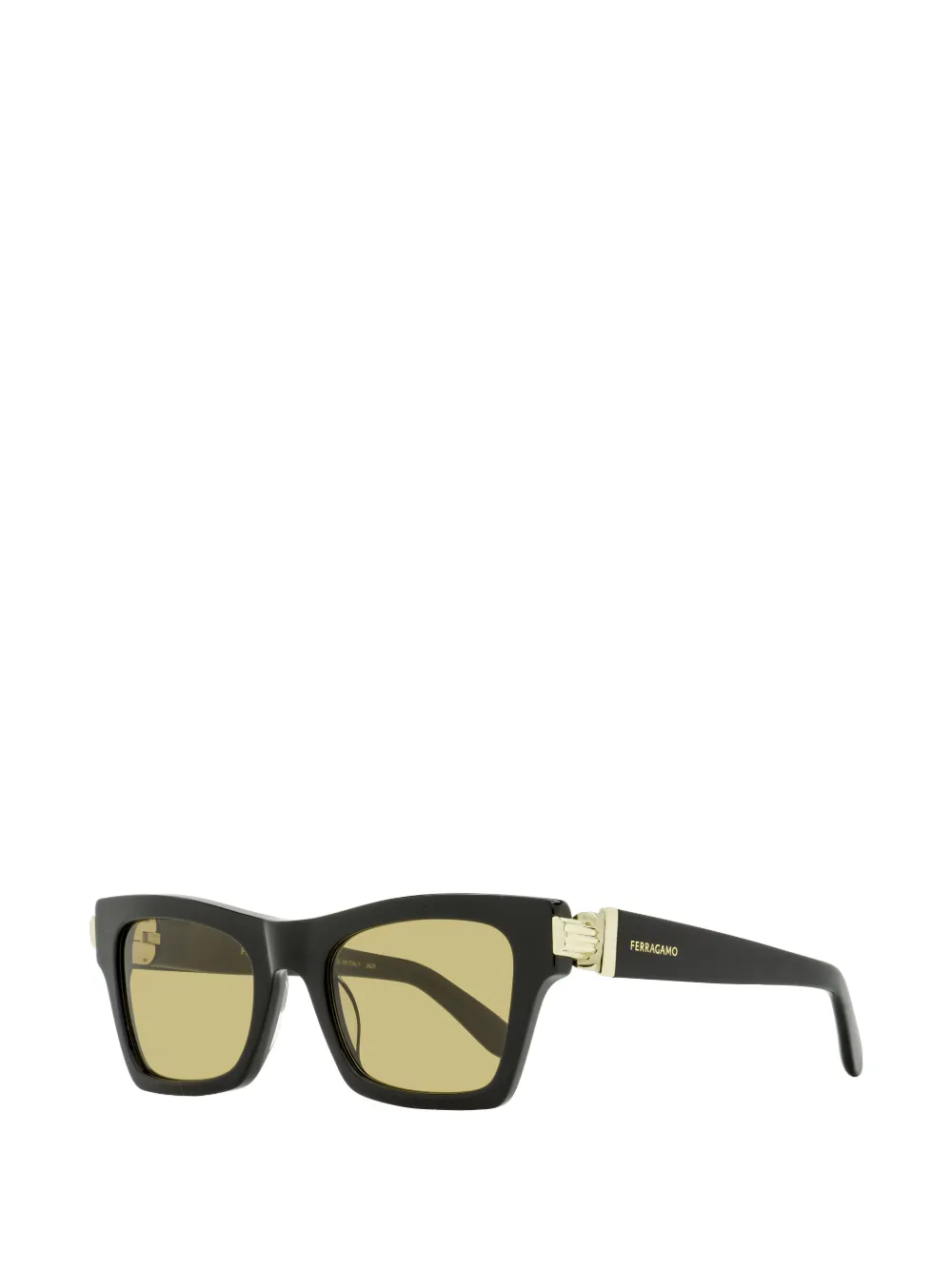  Ferragamo Eyewear Rectangle-frame Sunglasses - Black 