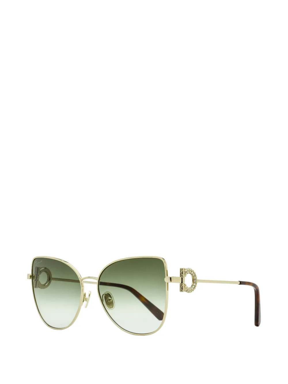  Ferragamo Eyewear Butterfly-frame Sunglasses - Gold 