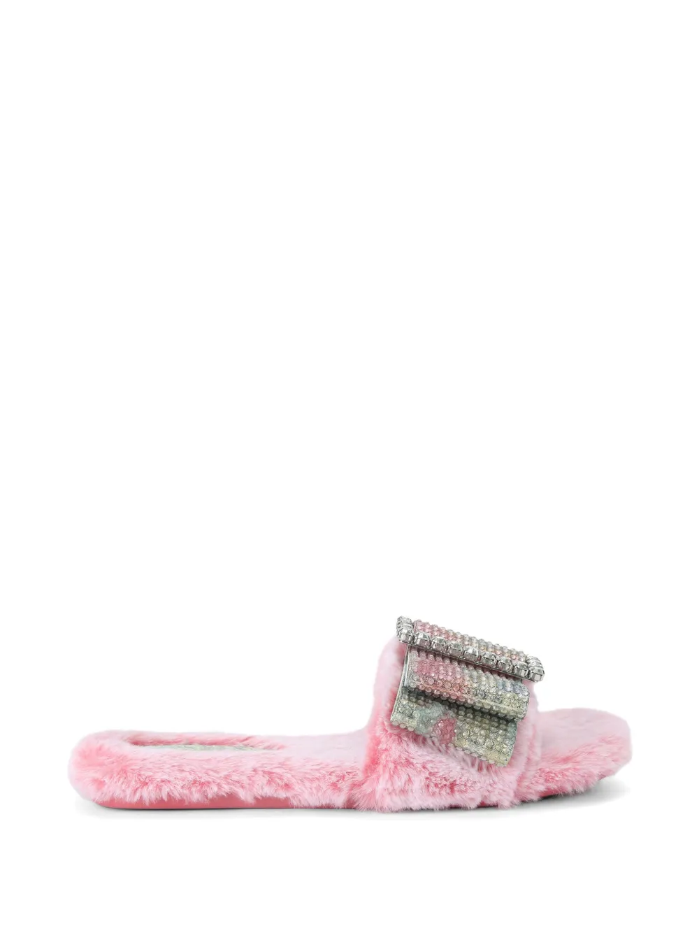 Kurt Geiger London crystal bow cosy slides - Rosa