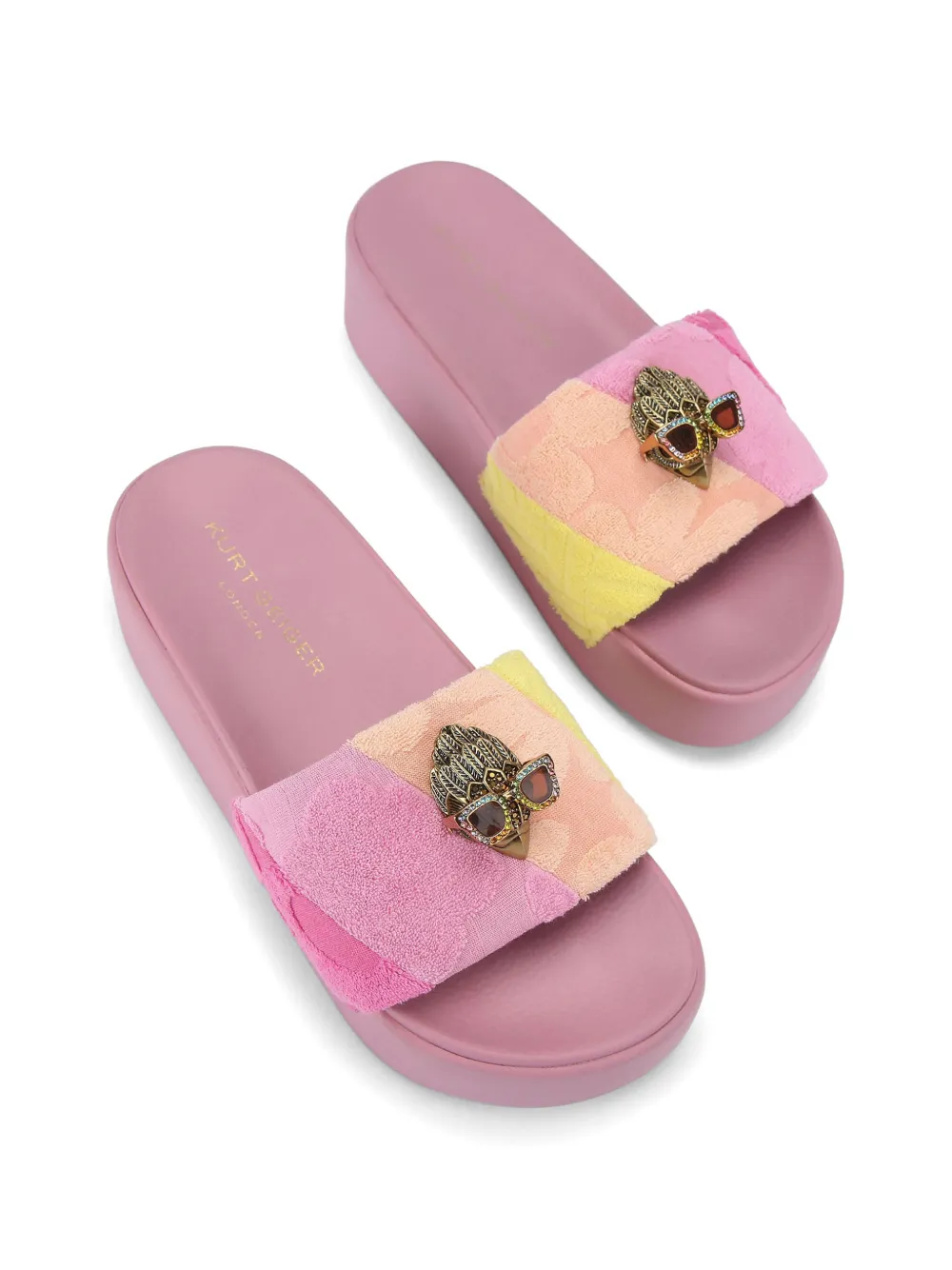 Kurt Geiger London Meena sandalen met plateauzool en adelaar-detail Roze