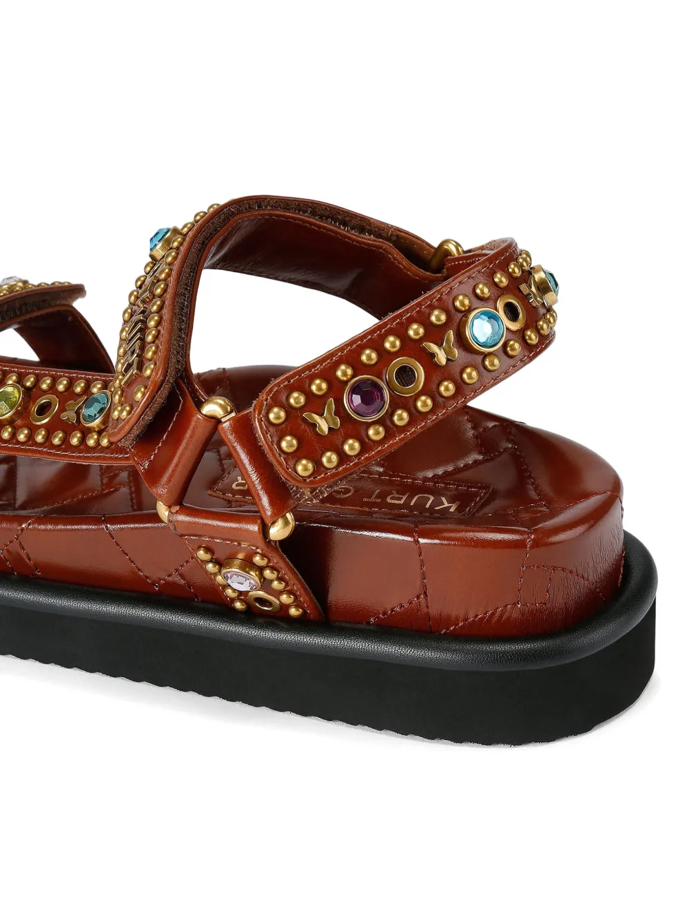 Kurt Geiger London Orson sandalen met kristallen en studs Bruin