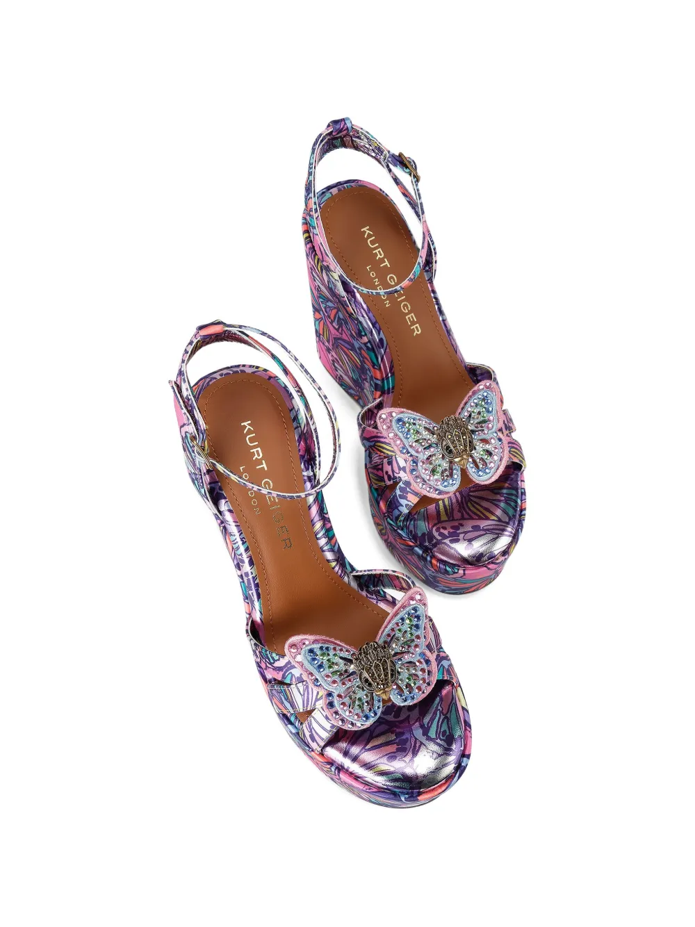 Kurt Geiger London Butterfly sandalen met sleehak Roze