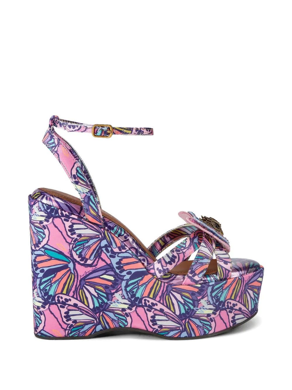 Kurt Geiger London butterfly wedge-heel sandals - Rosa