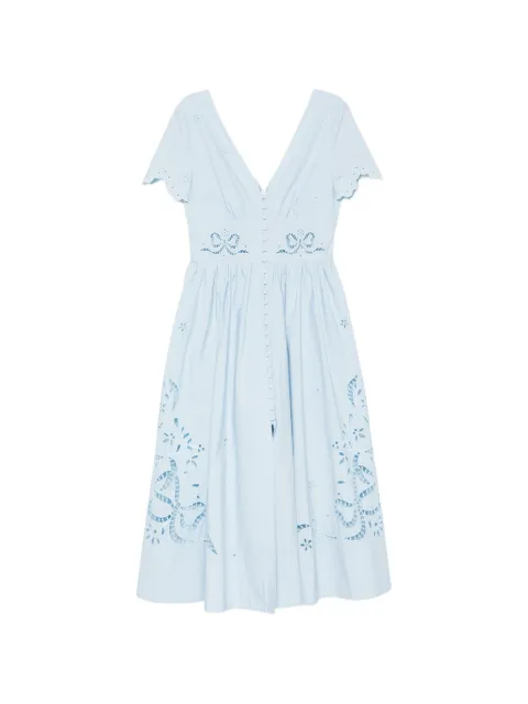 Self-Portrait embroidered midi dress
