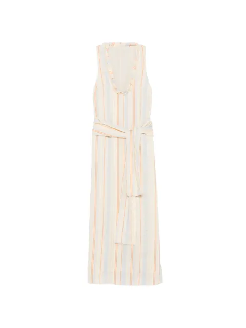 SIR. Pernille striped scoop-neck dress
