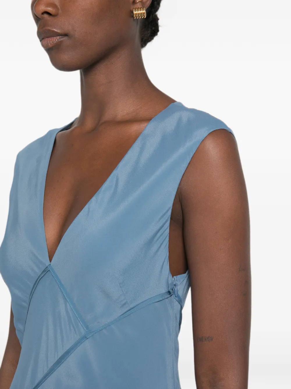SIR. Elin jurk met vlakken Blauw