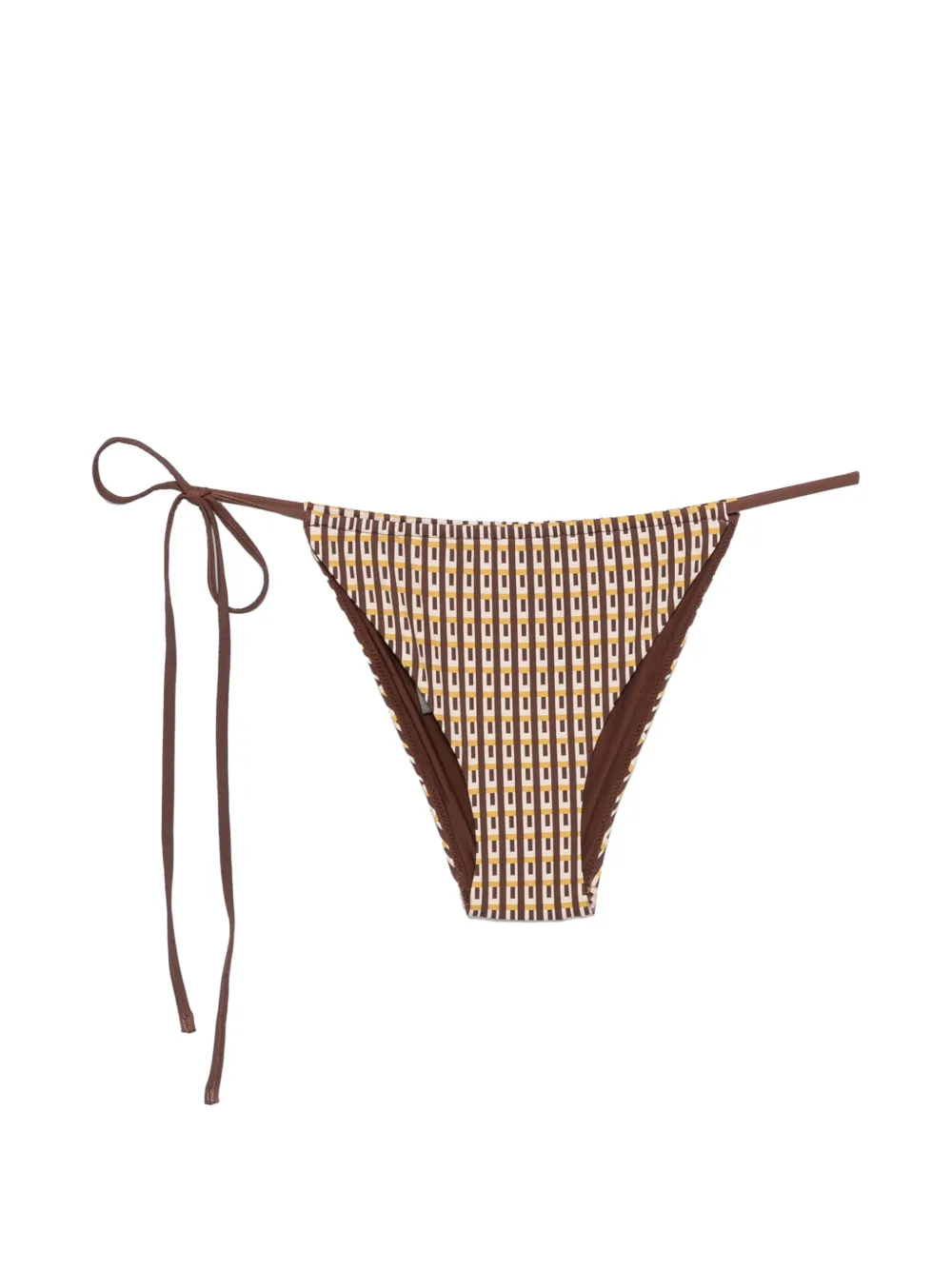 SIR. geometric-print bikini bottoms - Marrone