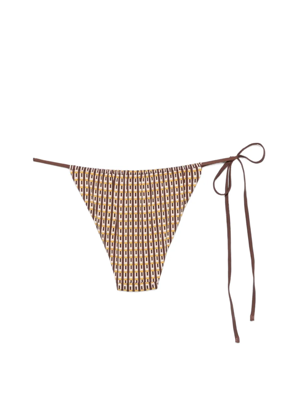 SIR. Bikinislip met geometrische print Bruin