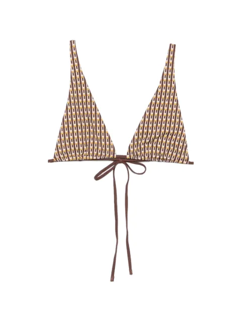 SIR. geometric-print bikini top