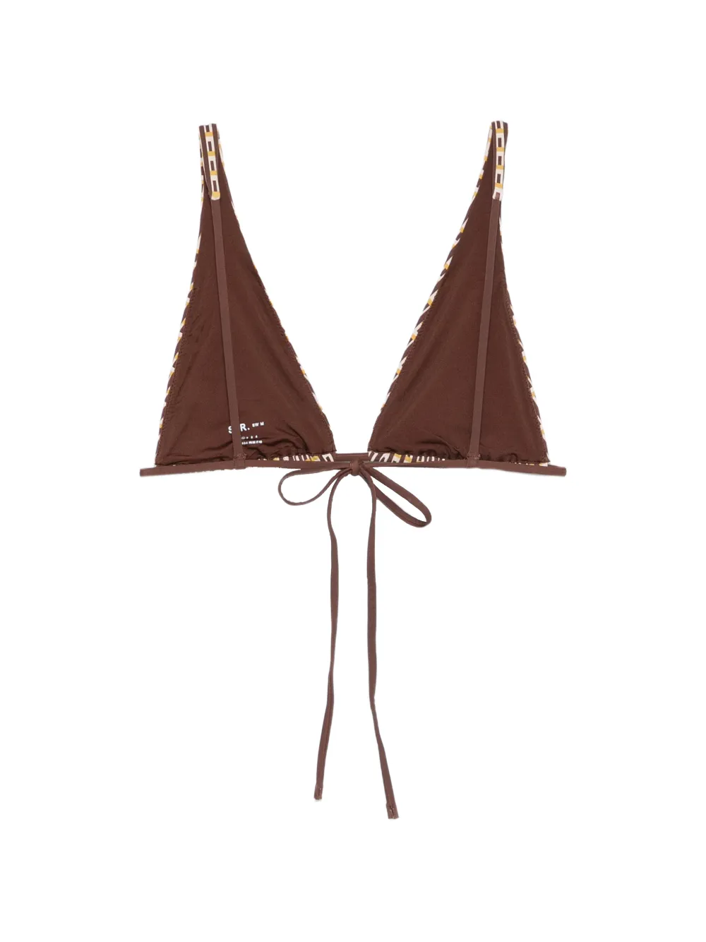 SIR. Bikinitop met geometrische print Bruin