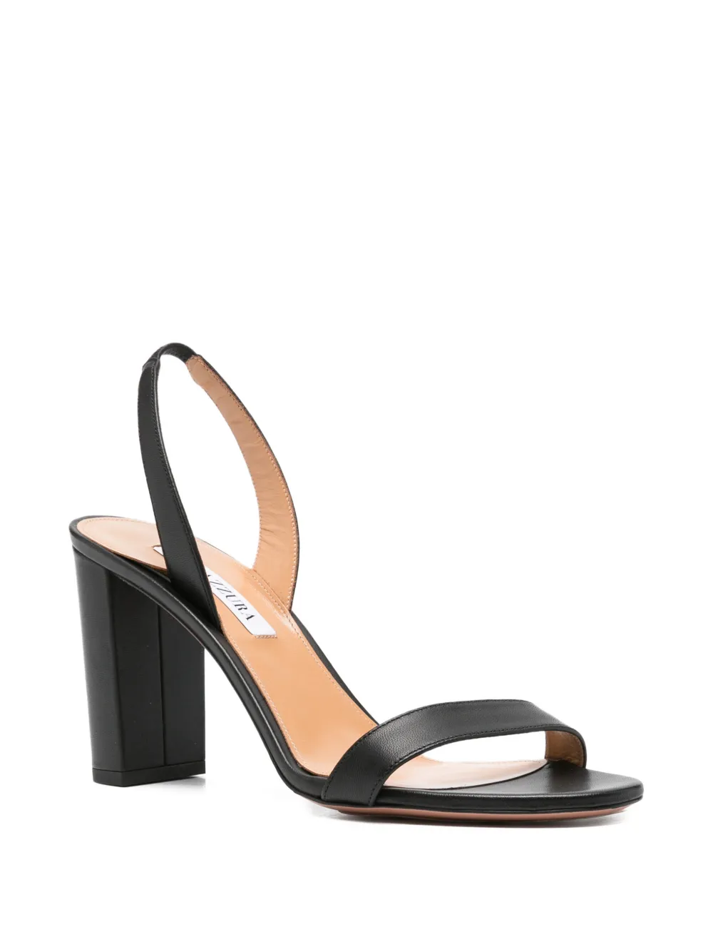 Aquazzura So Nude block sandals Zwart