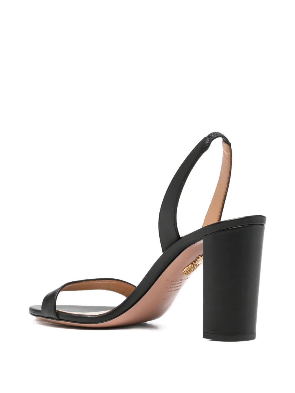 Aquazzura So Nude block sandals Zwart