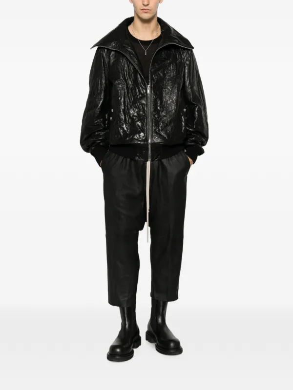 Rick Owens Dracuflight レザーボンバージャケット | ブラック