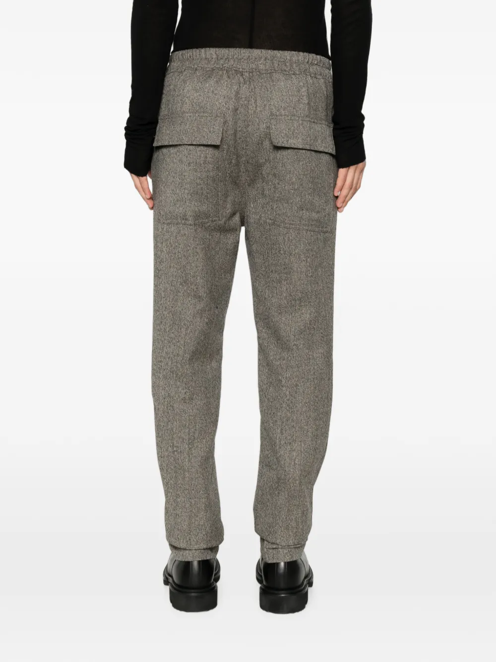Rick Owens Tower slim-fit broek van bishu wol met trekkoord Grijs