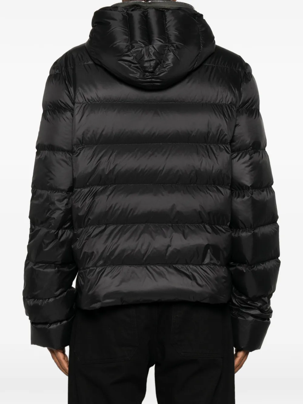 Rick Owens Gimp donsjack met capuchon Zwart