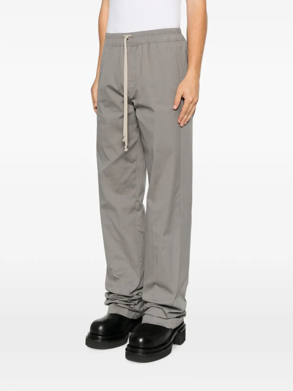 Rick Owens Tower Dietrich broek met trekkoord van popeline Grijs