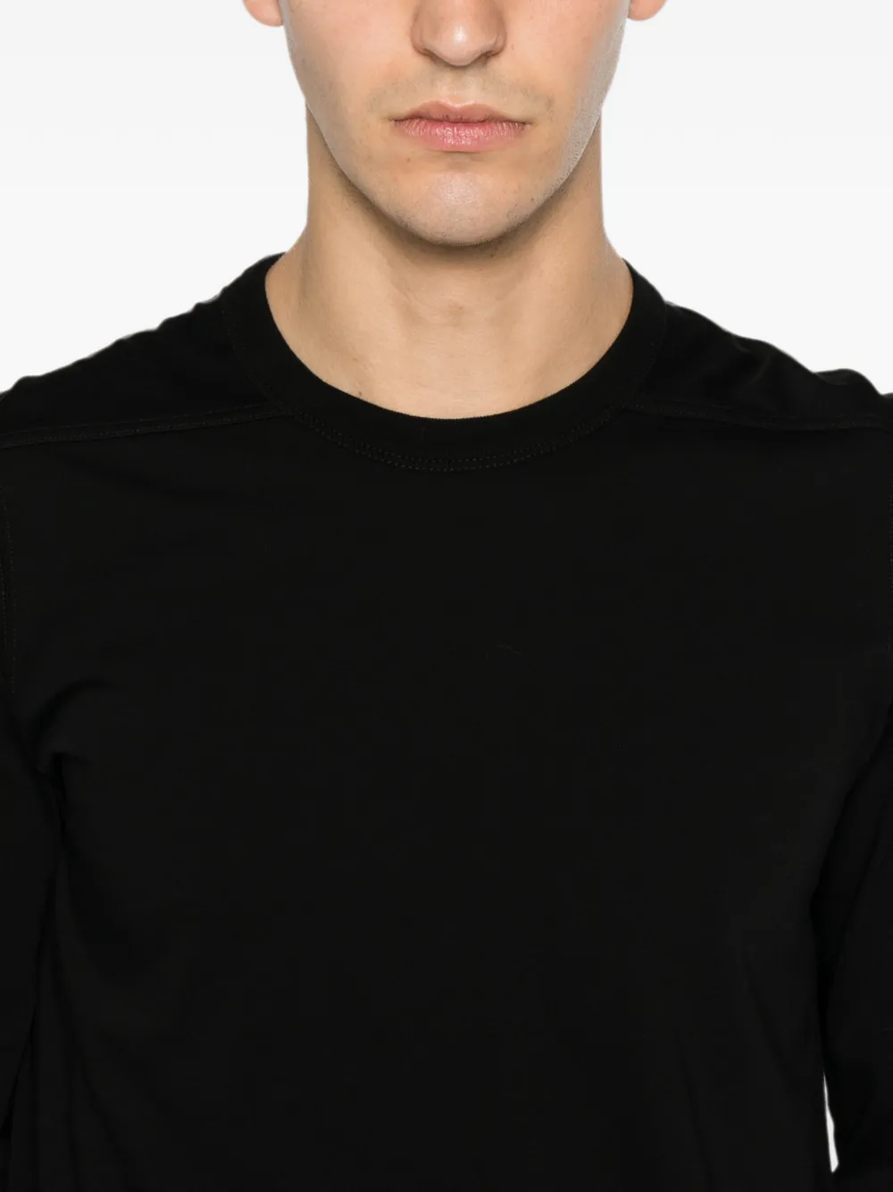 Rick Owens Tower Level LS T-shirt van katoenen jersey Zwart
