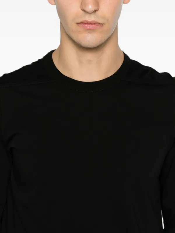 Rick Owens Tower Level LS T-shirt In Black Classic Cotton Jersey