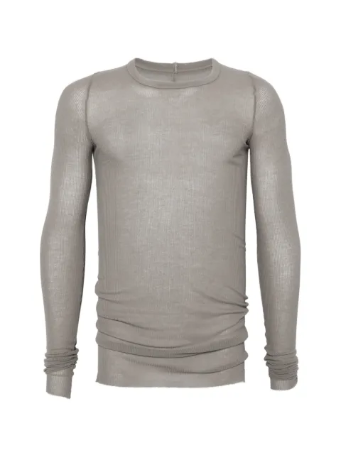 Rick Owens ribbed-texture long-sleeved T-shirt