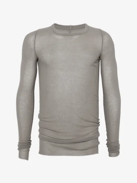 Rick Owens ribbed-texture long-sleeved T-shirt