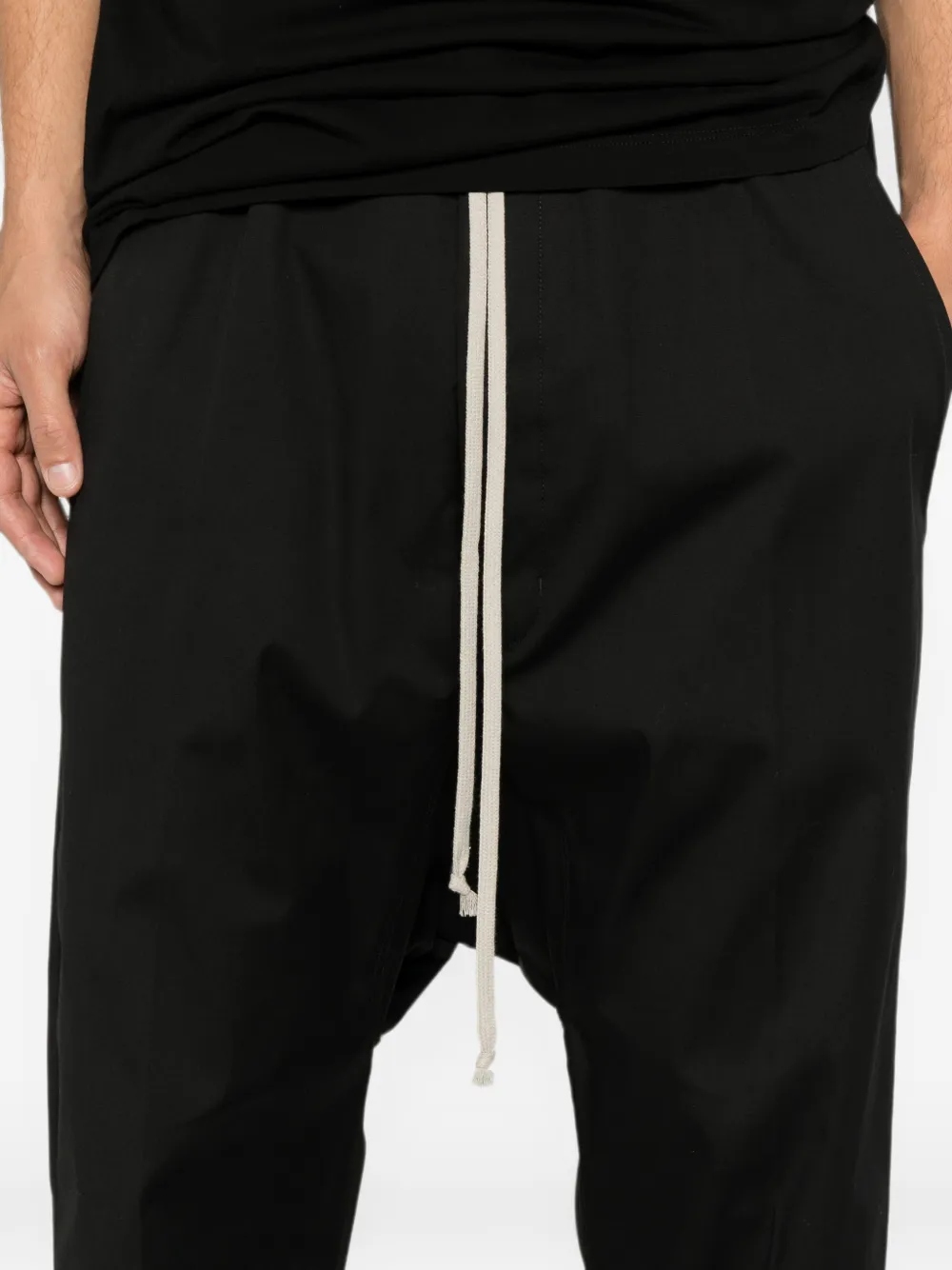 Rick Owens Cropped broek met trekkoord Zwart