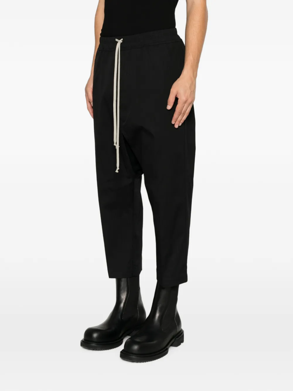 Rick Owens Cropped broek met trekkoord Zwart