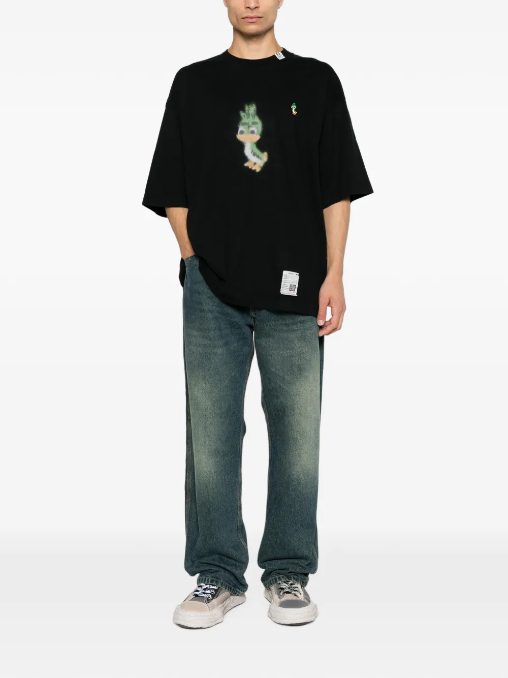 Maison MIHARA YASUHIRO T-shirt met Leon-print Zwart