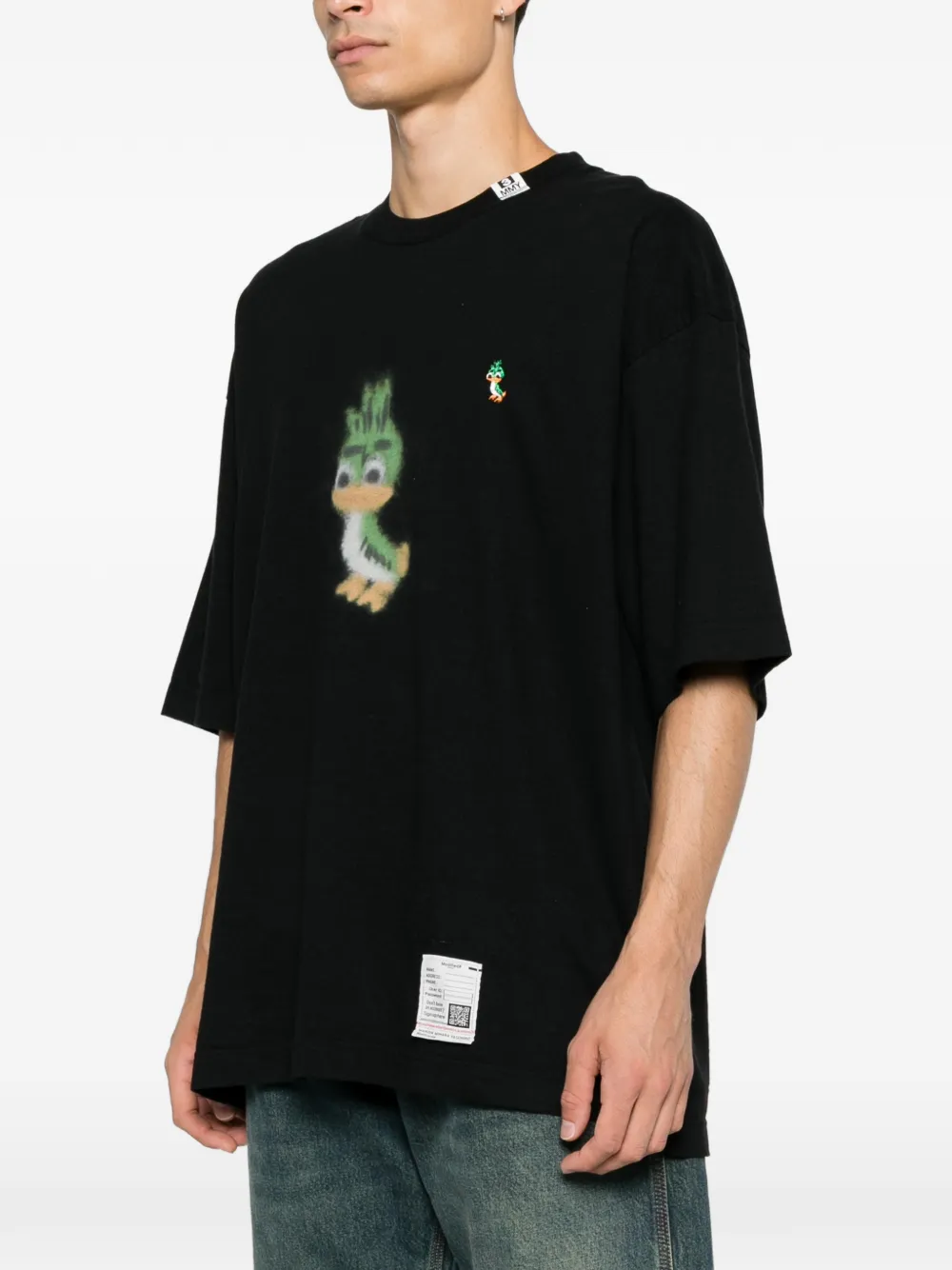Maison MIHARA YASUHIRO T-shirt met Leon-print Zwart