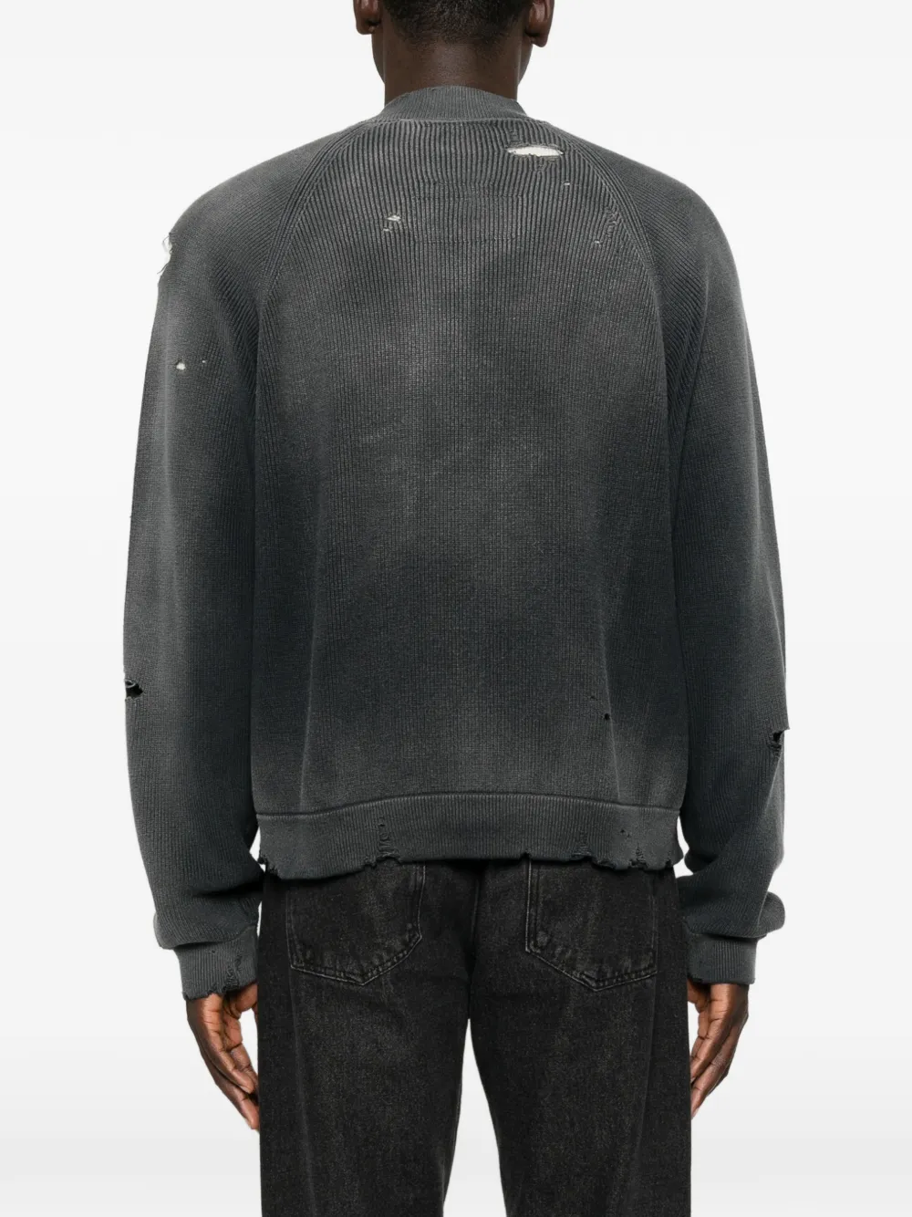 Maison MIHARA YASUHIRO Gerafeld vest met vervaagd effect Grijs