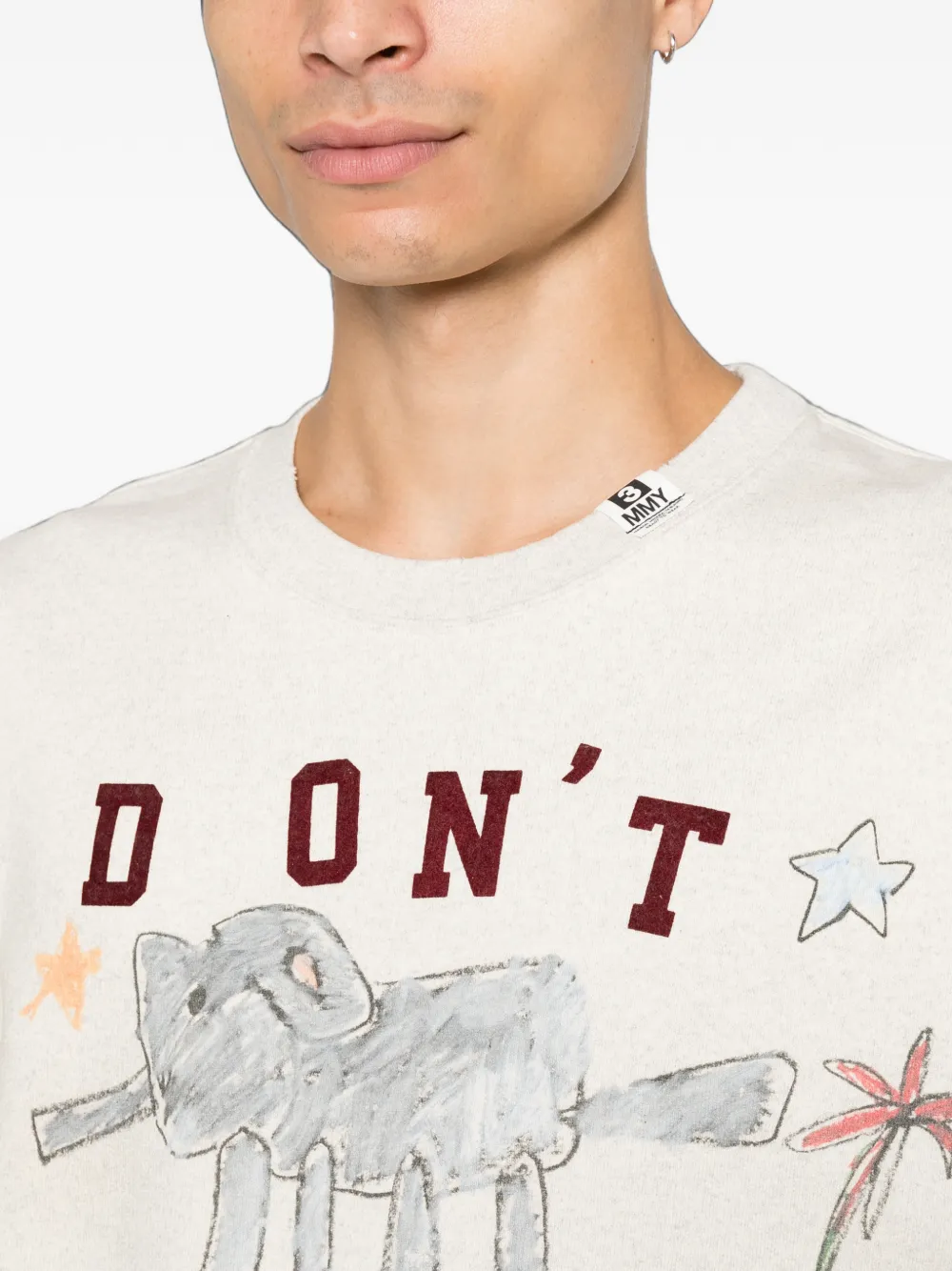 Maison MIHARA YASUHIRO Trui met doodle-print Beige