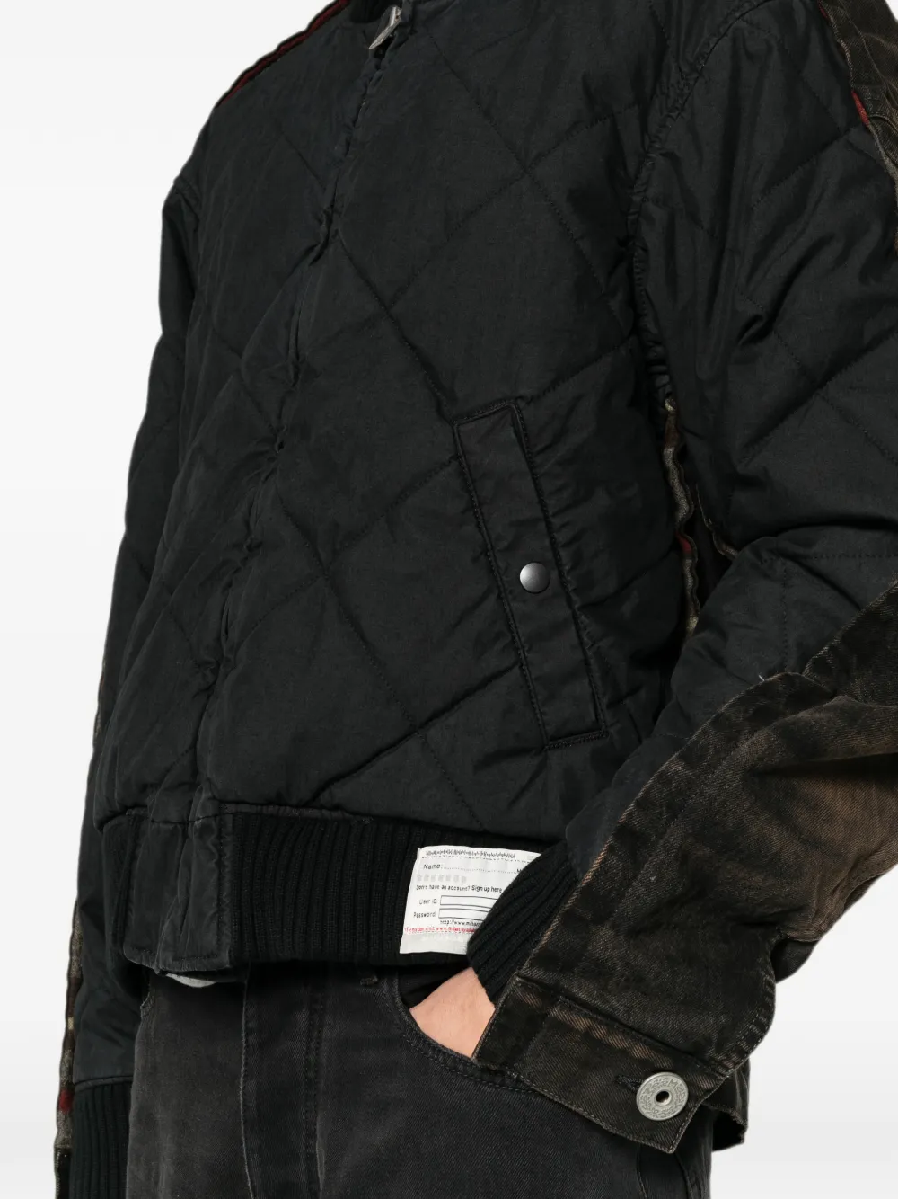 Miharayasuhiro Quilted Panel Denim Jacket In Black