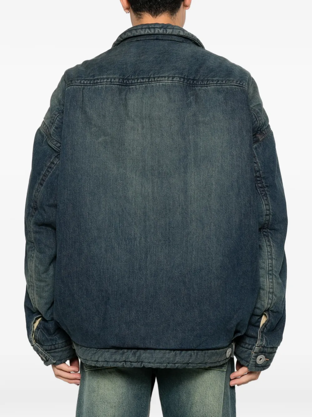 Maison MIHARA YASUHIRO puffer denim jacket Blauw
